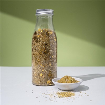 Arena de vidrio amarillo